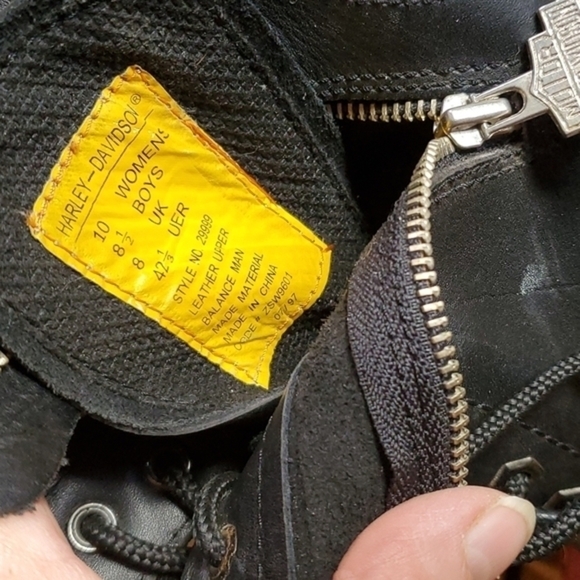 Harley Oil Reistant Leather zip boots 10 - Picture 5 of 13